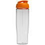 H2O Active® Tempo 700 ml sportfles met flipcapdeksel - Transparant/Oranje