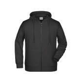 Men's Zip Hoody - black - 5XL
