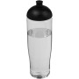 H2O Active® Tempo 700 ml bidon met koepeldeksel - Transparant/Zwart