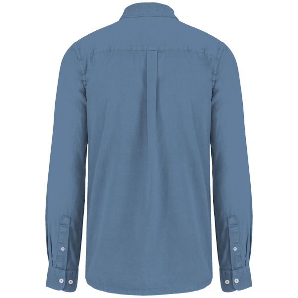 Umweltfreundliches ausgewaschenes Herrenhemd Washed Cool Blue 3XL