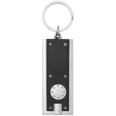 Castor LED keychain light - Solid black/Silver