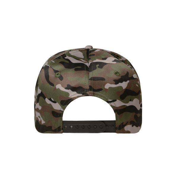 MB6227 6 Panel Camouflage Cap - olive/black - one size