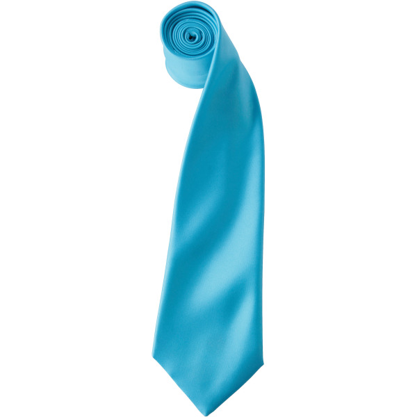 'Colours' Satin Tie Turquoise One Size