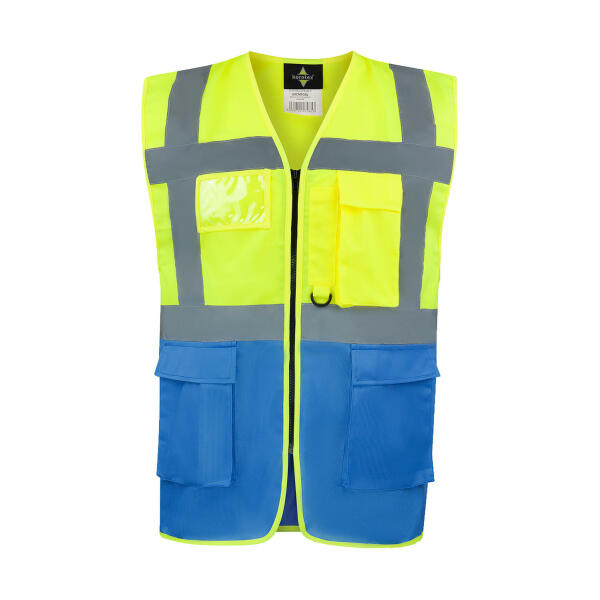Executive Safety Vest "Hamburg" - Yellow/Blue - 4XL