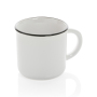 Vintage ceramic mug, white, white