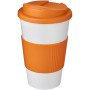Americano® 350 ml geïsoleerde beker met handvat - Wit/Oranje Americano® 350 ml geïsoleerde beker met handvat - Wit/Oranje