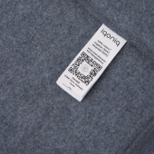 Iqoniq Denali gerecycled katoen sweater ongeverfd, heather navy (S)