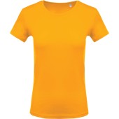 Ladies' crew neck short sleeve T-shirt Yellow XXL