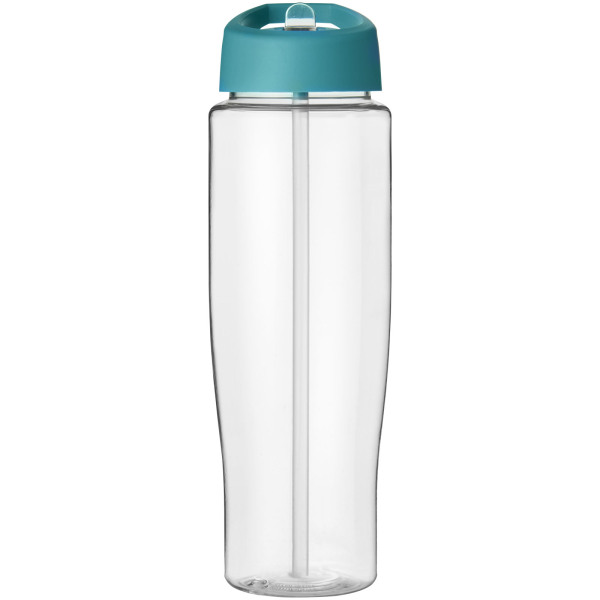 H2O Active® Tempo 700 ml spout lid sport bottle - Transparent/Aqua blue