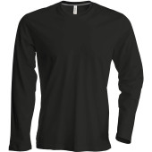 Men's long-sleeved crew neck T-shirt Black XL