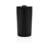 RCS gerecycled roestvrijstalen vacuüm lekvrije mok, zwart