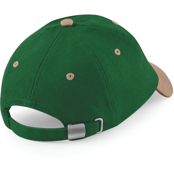 Pitching-Cap, gebürstete Baumwolle Forest Green / Taupe One Size