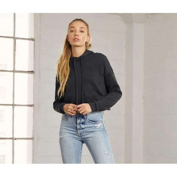 WOMEN'S CROPPED FLEECE HOODIE