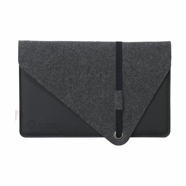Recycled Felt & Apple Leather Laptop Sleeve 1 inch