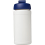 Baseline® Plus 500 ml flip lid sport bottle - White/Blue