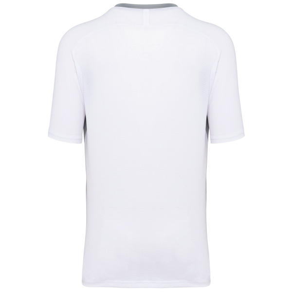 Tweekleurig padel-T-shirt met raglanmouwen voor heren White / Fine Grey XXL