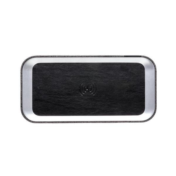 Vogue speaker met 5W draadloze oplader, grijs, zwart