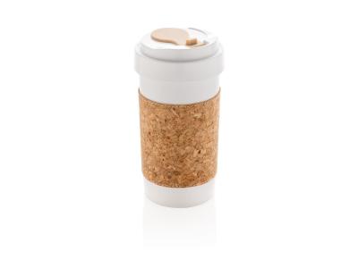ECO PLA beker met kurk handvat ECO PLA beker met kurk handvat