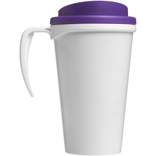 Brite-Americano® grande 350 ml insulated mug - White/Purple