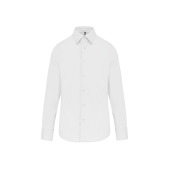 Getailleerd heren non-iron overhemd lange mouwen White XS