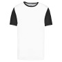 Tweekleurige jersey met korte mouwen voor kinderen White / Black 12/14 jaar