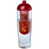 H2O Active® Tempo 700 ml bidon en infuser met koepeldeksel - Transparant/Rood