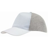 5-panel baseballcap UP TO DATE grijs, wit