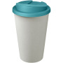 Americano® Eco 350 ml gerecyclede beker met spill-proof deksel - Aqua blauw/Wit