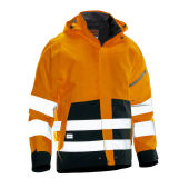 Jobman 1273 Hi-vis shell jacket oranje/zwart xxl