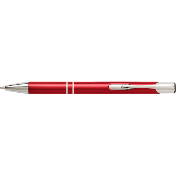 Kugelschreiber aus Aluminium Delia Rot
