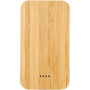 Future 6000 mAh draadloze powerbank van bamboe en stof - Naturel/Zwart