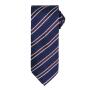 Waffle Stripe Tie, Navy/Aubergine, ONE, Premier