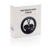True Wireless sport oordoppen, zwart