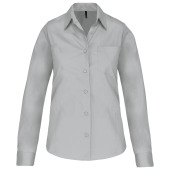 Dames poplin blouse lange mouwen Snow Grey 3XL