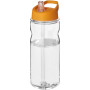 H2O Active® Base Tritan™ 650 ml sportfles met fliptuitdeksel - Transparant/Oranje
