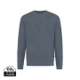 Iqoniq Denali gerecycled katoen sweater ongeverfd, heather navy (XS)