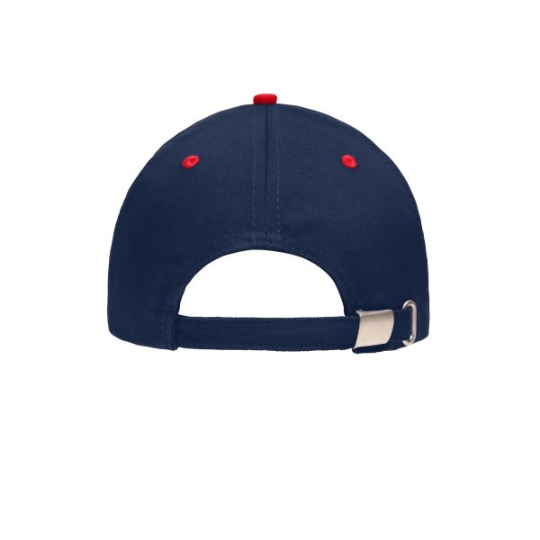 MB6526 5 Panel Sandwich Cap - navy/red/navy - one size