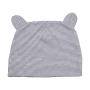 Little Hat with Ears - White/Heather Grey Melange - One Size