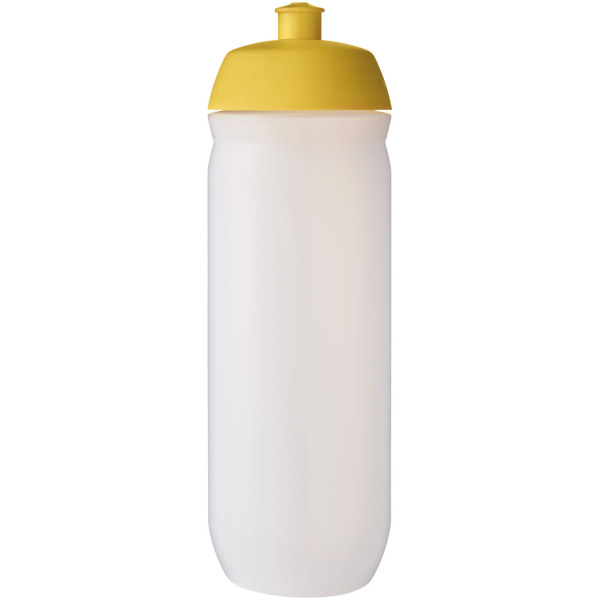 HydroFlex™ Clear 750 ml squeezy sport bottle - Yellow/Frosted clear