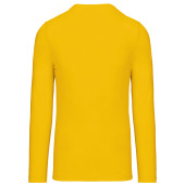 Men's long-sleeved crew neck T-shirt Yellow L