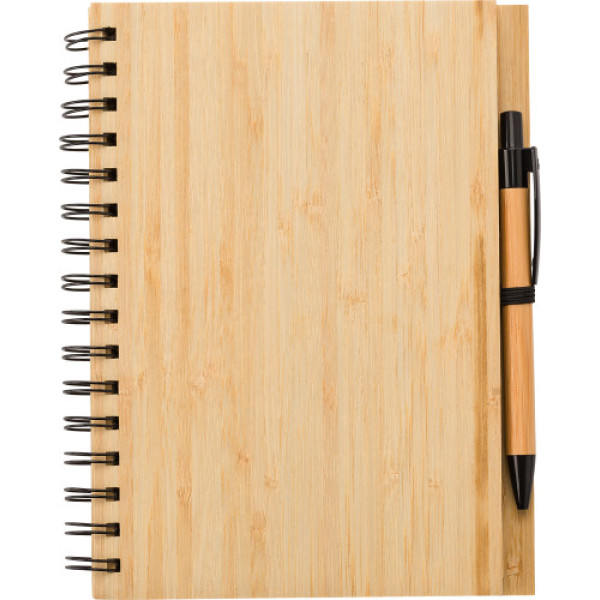 Bamboe notitieboek met bedrukking 