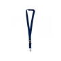 Polyester lanyard 20mm with buckle and hook - Navy Blue 289C