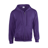 Heavy Blend Adult Full Zip Hooded Sweat - Purple - S