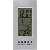 Bureauklok met alarm, thermometer en datum - Kunststof Bureauklok met alarm, thermometer en datum - Kunststof
