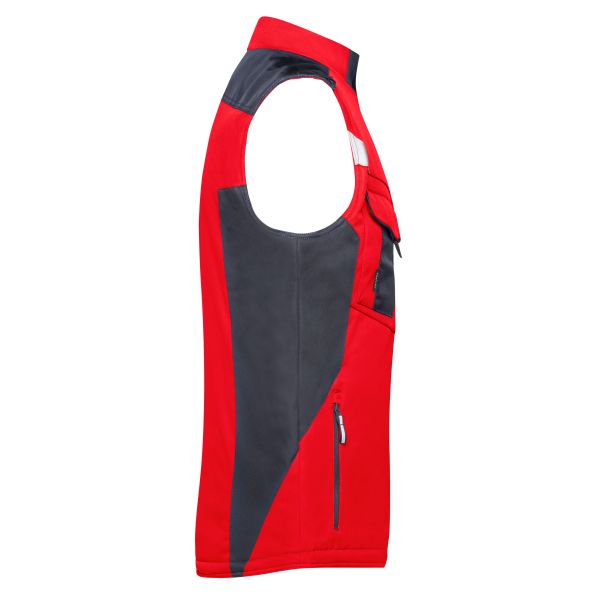 Craftsmen Softshell Vest - STRONG - - red/black - M