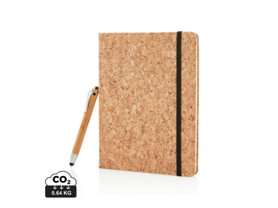 A5 kurken notitieboek incl. touchscreen pen