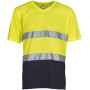 Top Cool - Hi-Vis T-shirt V-hals Hi Vis Yellow / Navy M