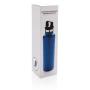 Vacuum insulated leak proof standard mouth bottle, blue