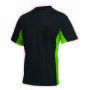T-shirt Bicolor Borstzak 102002 Black-Lime 5XL