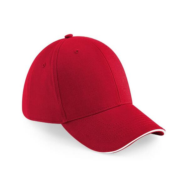 Athleisure 6 Panel Cap, Classic Red/White, ONE, Beechfield